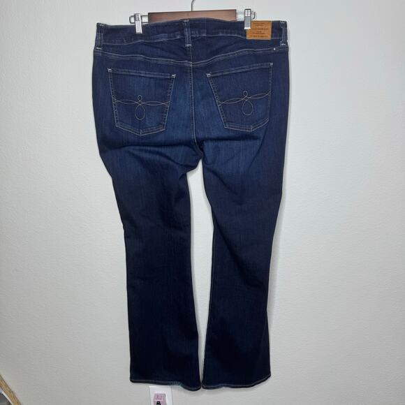 Lucky Brand Ginger Boot Jeans 18W Dark Wash Stretch Denim Mid Rise Bootcut - Picture 6 of 14